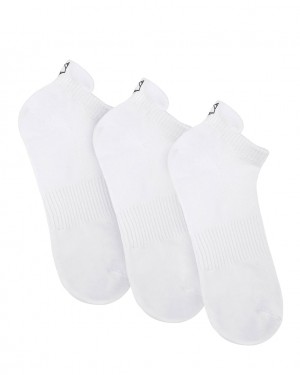 Naked Wolfe 3 Pack Mens Egyptian Cotton Ankle Socks Men's Socks White UK | L8A-5214