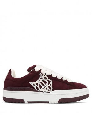 Naked Wolfe Archive Women's Sneakers Burgundy UK | C0A-9824