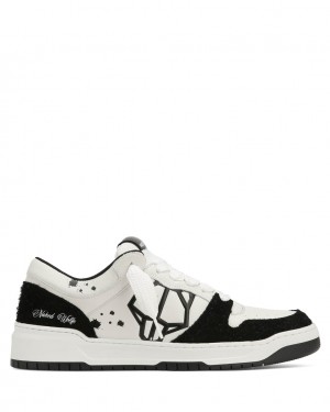 Naked Wolfe CM-00 Combo Men's Sneakers White / Black UK | K0E-9558