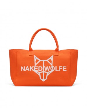 Naked Wolfe Canvas Tote Bag Women's Bags Orange UK | T9B-4731