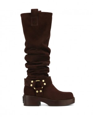 Naked Wolfe Crook Women's Boots Brown UK | U9A-8314