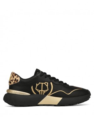 Naked Wolfe Drought Men's Sneakers Black / Gold UK | H0A-9720