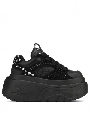 Naked Wolfe Fantasy Diamonds Women's Sneakers Black UK | S1X-1935