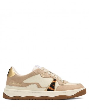 Naked Wolfe Flight Genysis Women's Sneakers White / Leopard UK | E4U-1868