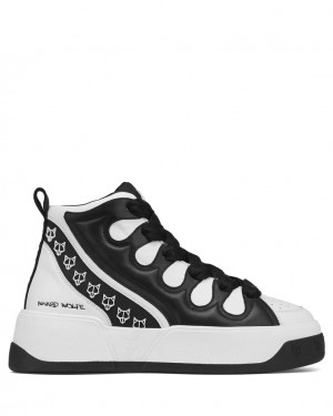 Naked Wolfe King Men's Sneakers Black / White UK | W6Q-2208