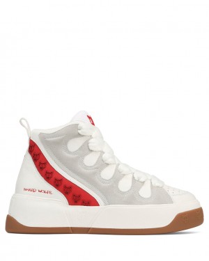 Naked Wolfe King Men's Sneakers White / Red UK | A3S-1408