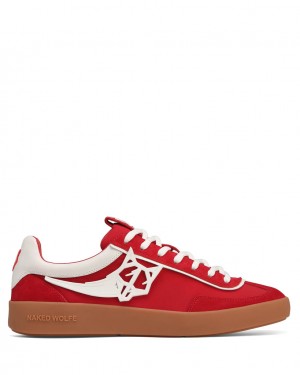 Naked Wolfe Palm Men's Sneakers Red UK | T1U-1552