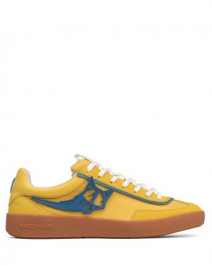 Naked Wolfe Palm Men's Sneakers Yellow UK | X1F-8127