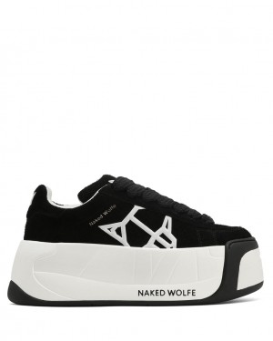 Naked Wolfe Scandal Women's Sneakers Black UK | V6L-2270