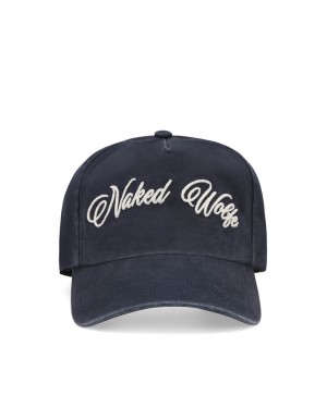 Naked Wolfe Signature Unconstructed Cap Men's Hats Navy UK | P5G-6365