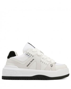 Naked Wolfe Skating Women's Sneakers White UK | I5H-1217