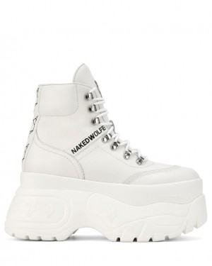 Naked Wolfe Spike Women's Boots White UK | Q7C-1524