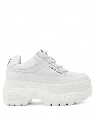 Naked Wolfe Sporty Women's Sneakers White UK | T1D-6995