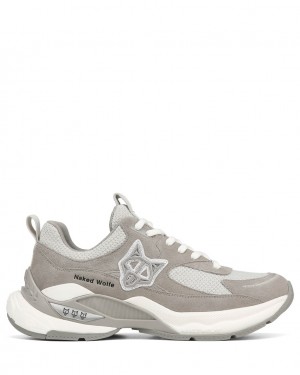 Naked Wolfe Super Women's Sneakers Grey UK | K8X-0692