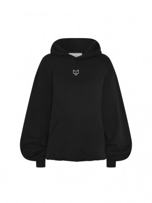 Naked Wolfe Viola Oversized Hoodie Women's Hoodie Black UK | I8I-9767