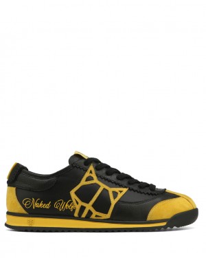 Naked Wolfe Vital Women's Sneakers Black / Yellow UK | H7E-2056