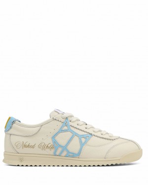 Naked Wolfe Vital Women's Sneakers Cream / Blue UK | T6I-0756