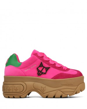 Naked Wolfe Warrior Women's Sneakers Pink UK | L8R-0542