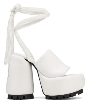 Naked Wolfe Wonder Women's Heels White UK | B2A-0130