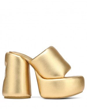 Naked Wolfe Wow Women's Heels Gold UK | Q2D-8355