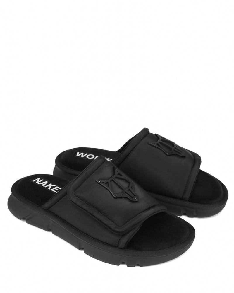 Naked Wolfe Alaska Men's Slides Black UK | U3Q-3445