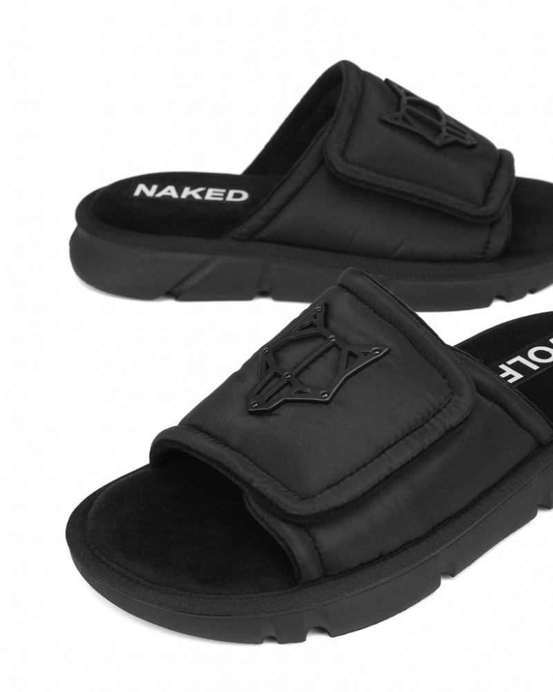 Naked Wolfe Alaska Men's Slides Black UK | U3Q-3445