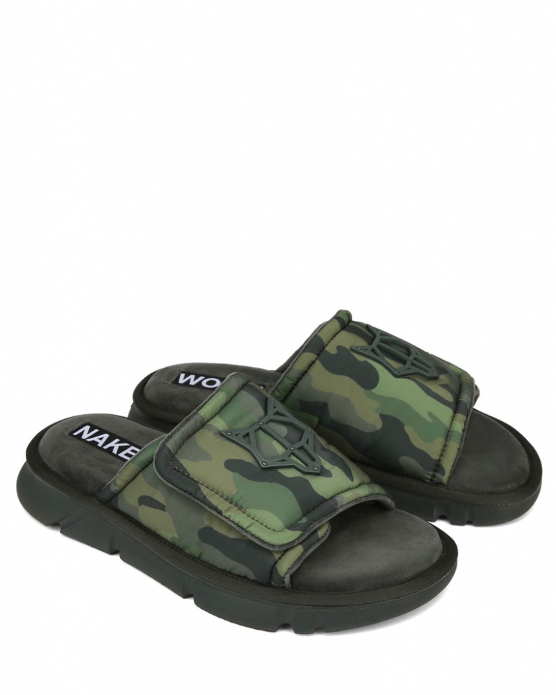 Naked Wolfe Alaska Men's Slides Camo UK | B3W-4295