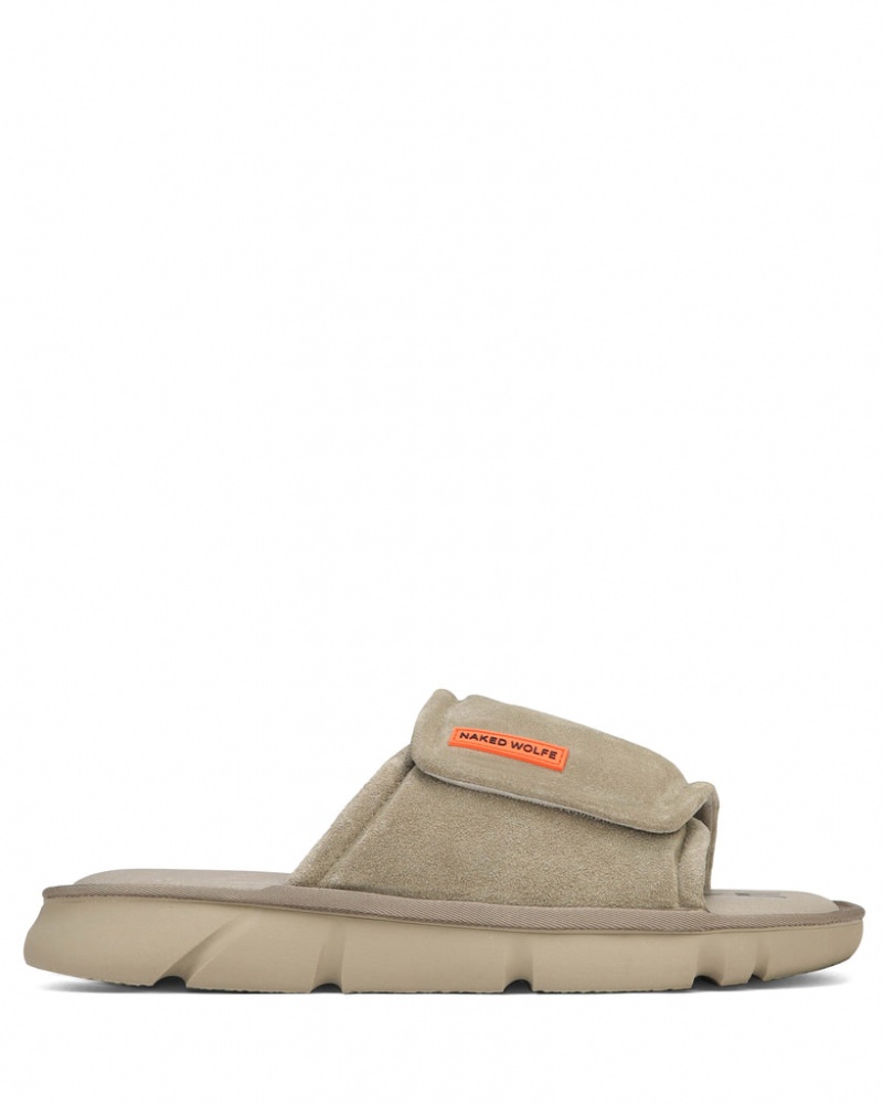 Naked Wolfe Alaska Men\'s Slides Grey UK | B5F-3355