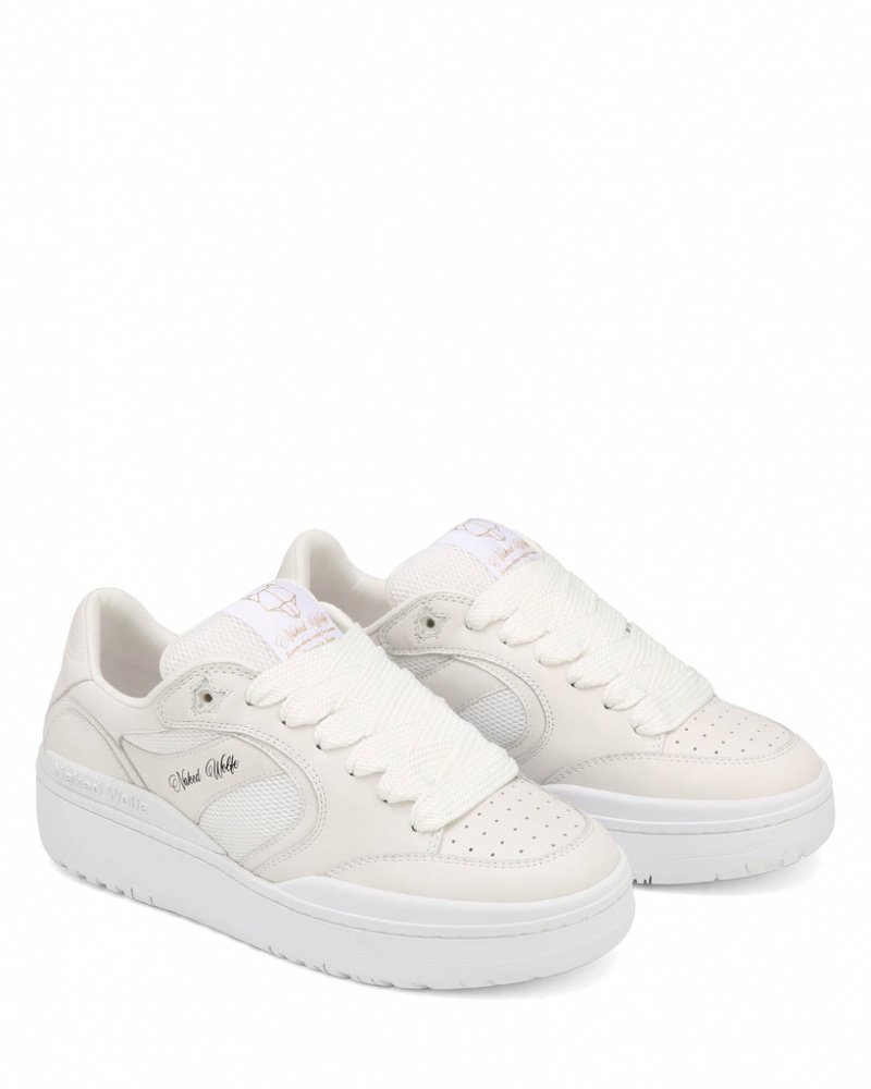 Naked Wolfe Ambition Women's Sneakers White UK | P9X-0787