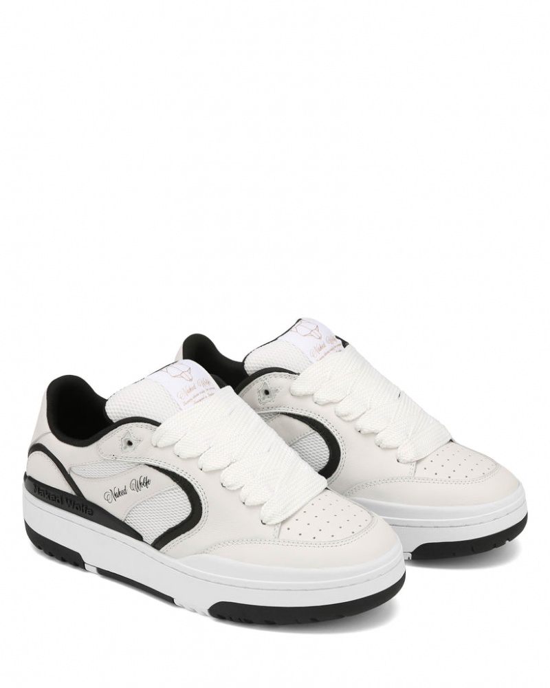 Naked Wolfe Ambition Women's Sneakers White / Black UK | P7W-7003