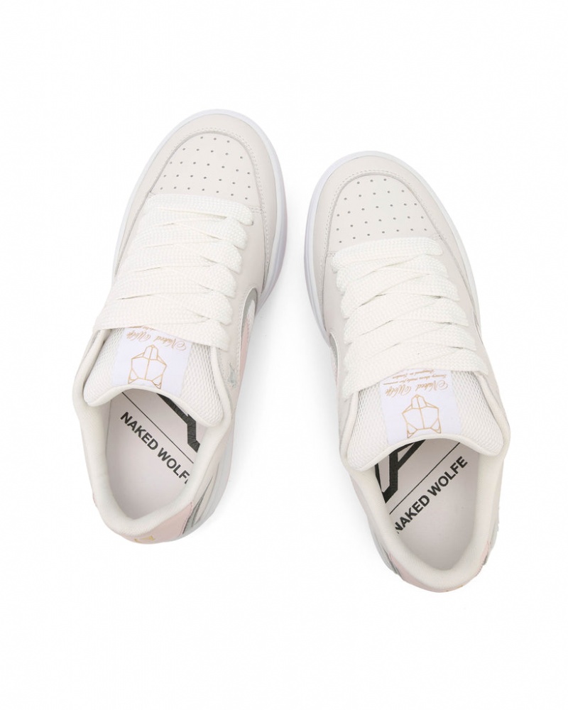 Naked Wolfe Ambition Women's Sneakers White / Pink UK | X0Y-9484