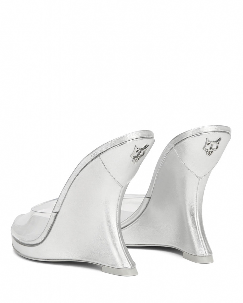 Naked Wolfe Anaconda Women's Heels Silver UK | I1L-7344