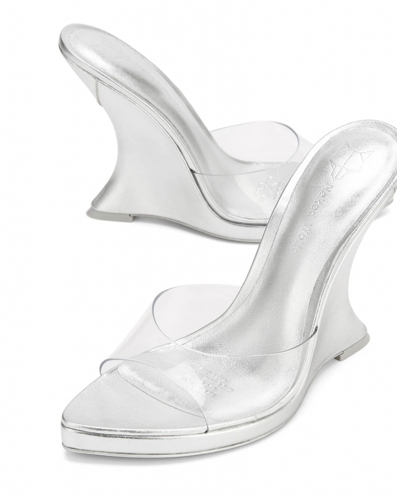 Naked Wolfe Anaconda Women's Heels Silver UK | I1L-7344