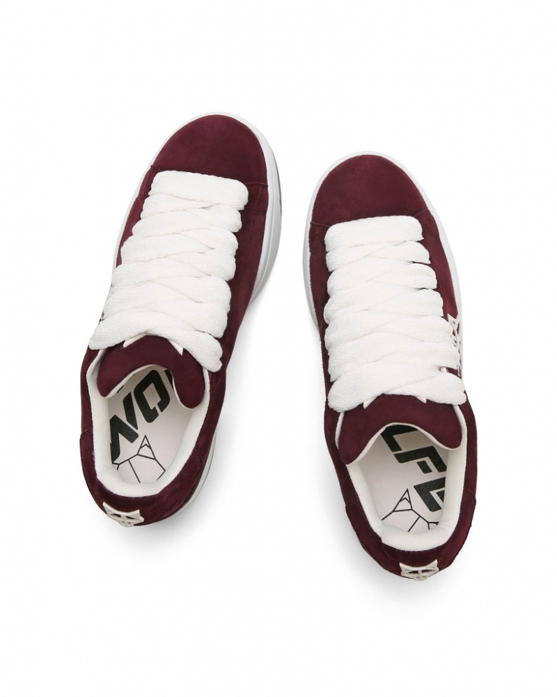 Naked Wolfe Archive Women's Sneakers Burgundy UK | C0A-9824