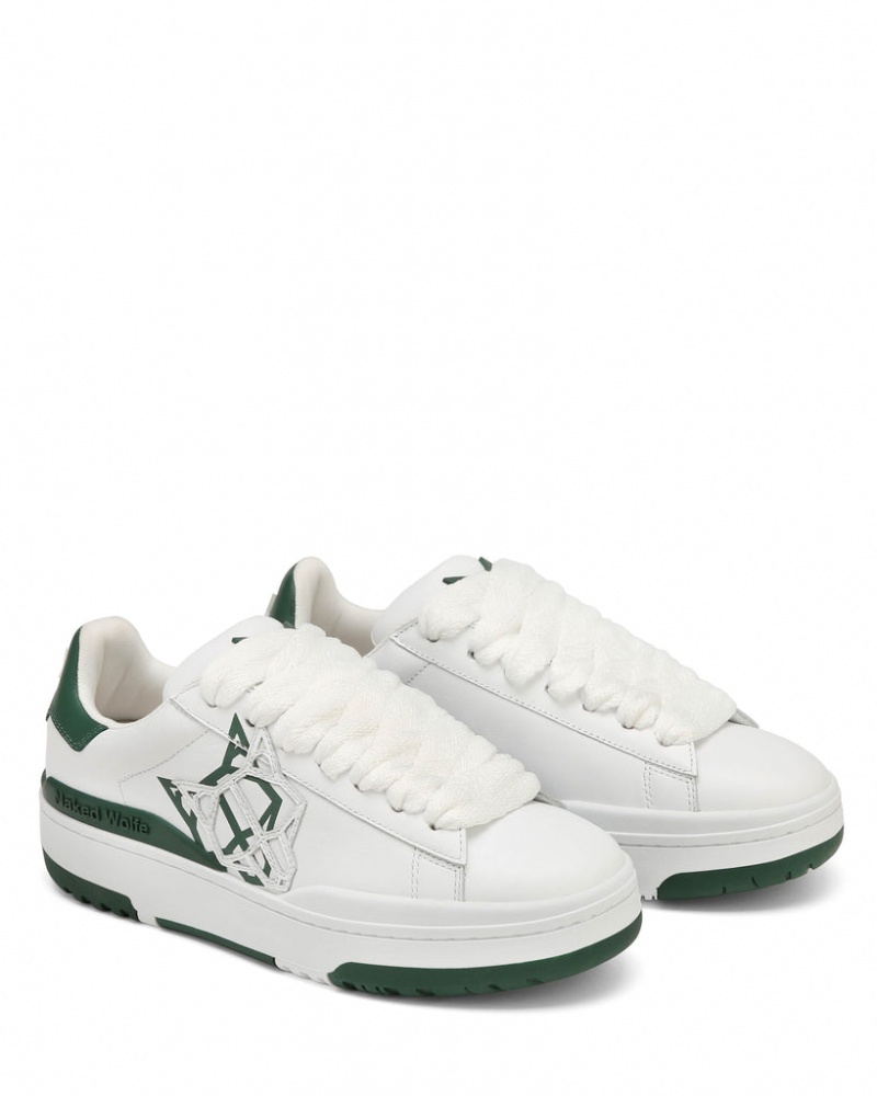 Naked Wolfe Archive Women's Sneakers White / Green UK | P1R-0370