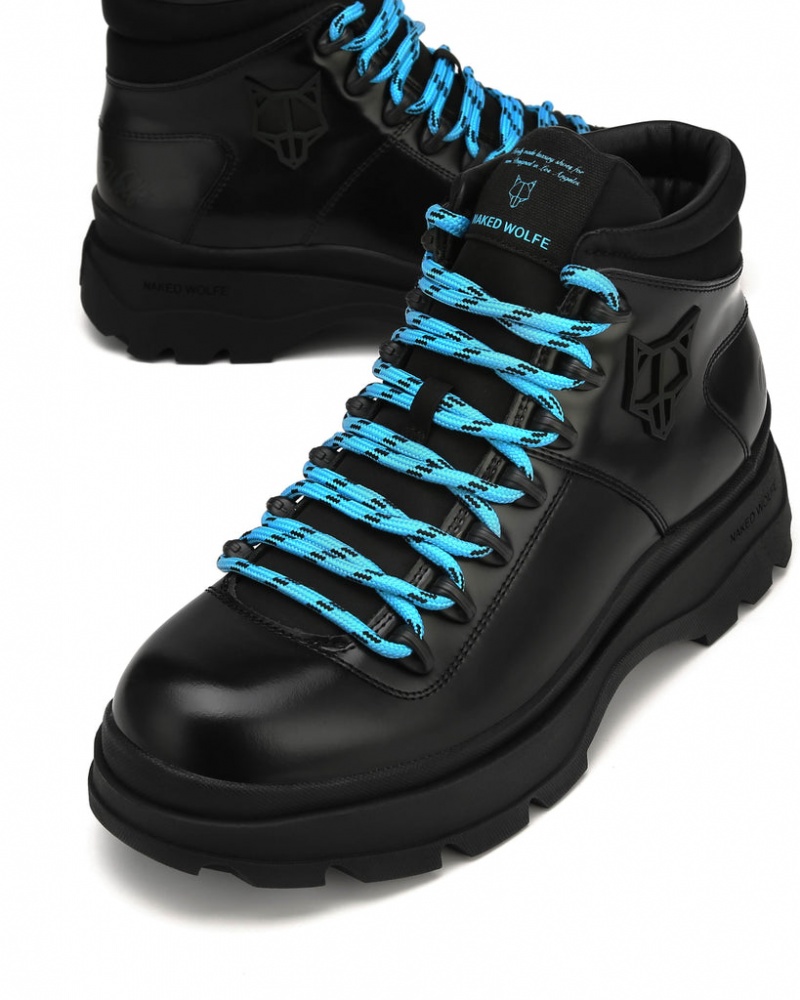 Naked Wolfe Aspire Box Men's Boots Black UK | K9F-3210