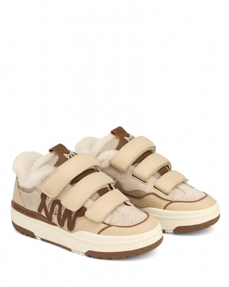 Naked Wolfe Atlanta Women's Sneakers White / Brown UK | H4B-2552