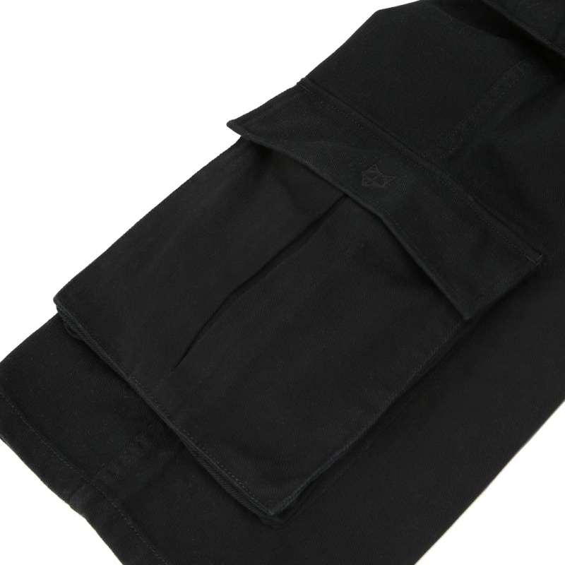 Naked Wolfe Baggy Pocket Cargo Pants Men's Pants Black UK | B8M-1362