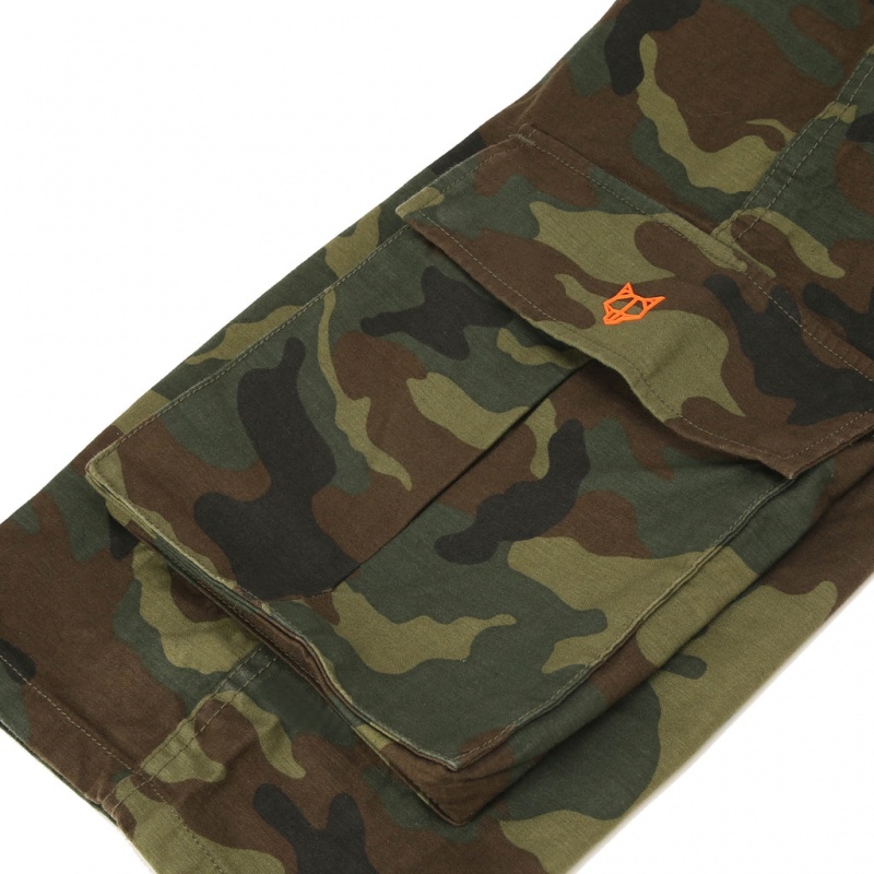 Naked Wolfe Baggy Pocket Cargo Pants Men's Pants Camo UK | K3B-2185