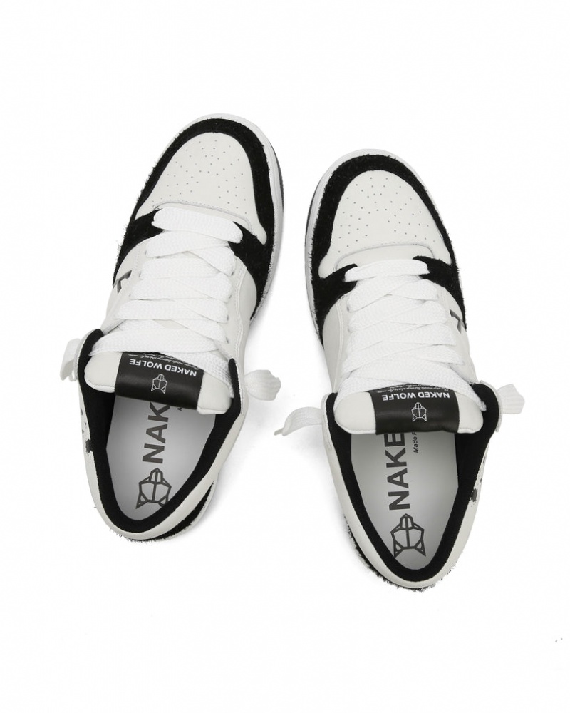 Naked Wolfe CM-00 Combo Men's Sneakers White / Black UK | K0E-9558