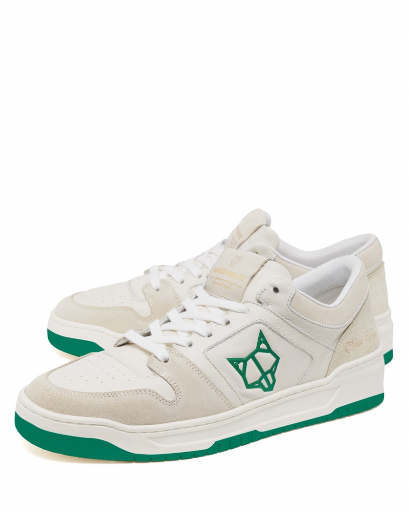 Naked Wolfe CM-01 Combo Men's Sneakers White / Green UK | L1Y-8078