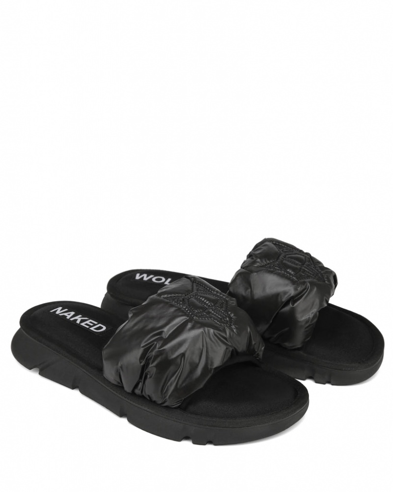 Naked Wolfe Coasting Men's Slides Black UK | H4B-4185