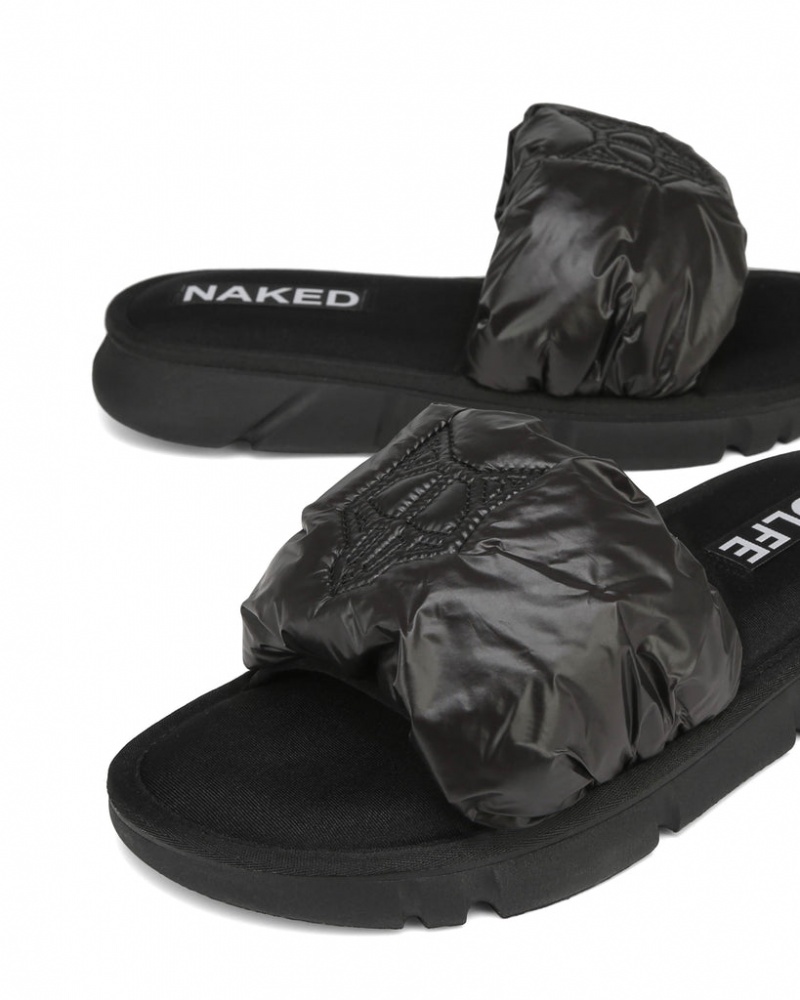 Naked Wolfe Coasting Men's Slides Black UK | H4B-4185