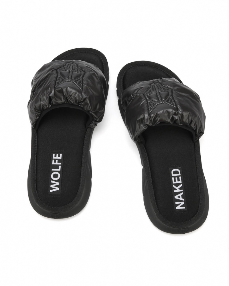 Naked Wolfe Coasting Men's Slides Black UK | H4B-4185