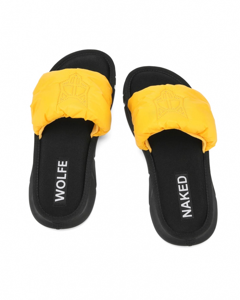 Naked Wolfe Coasting Men's Slides Yellow UK | K1W-3061