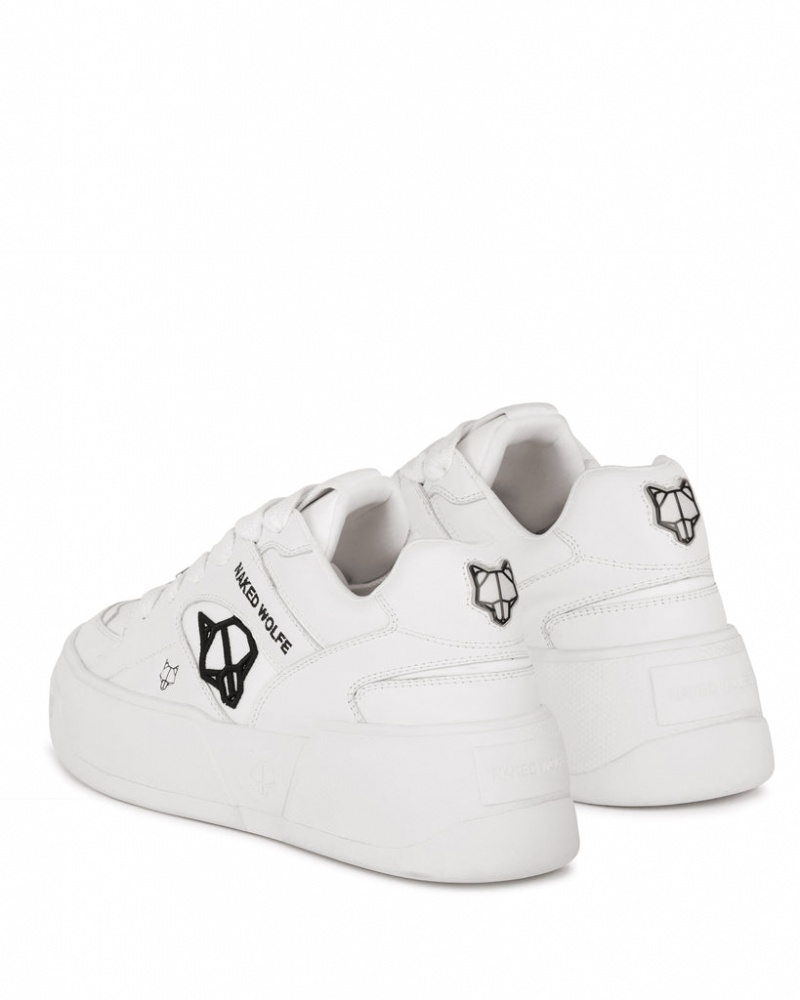 Naked Wolfe Crash Cow Women's Sneakers White UK | D8L-1721