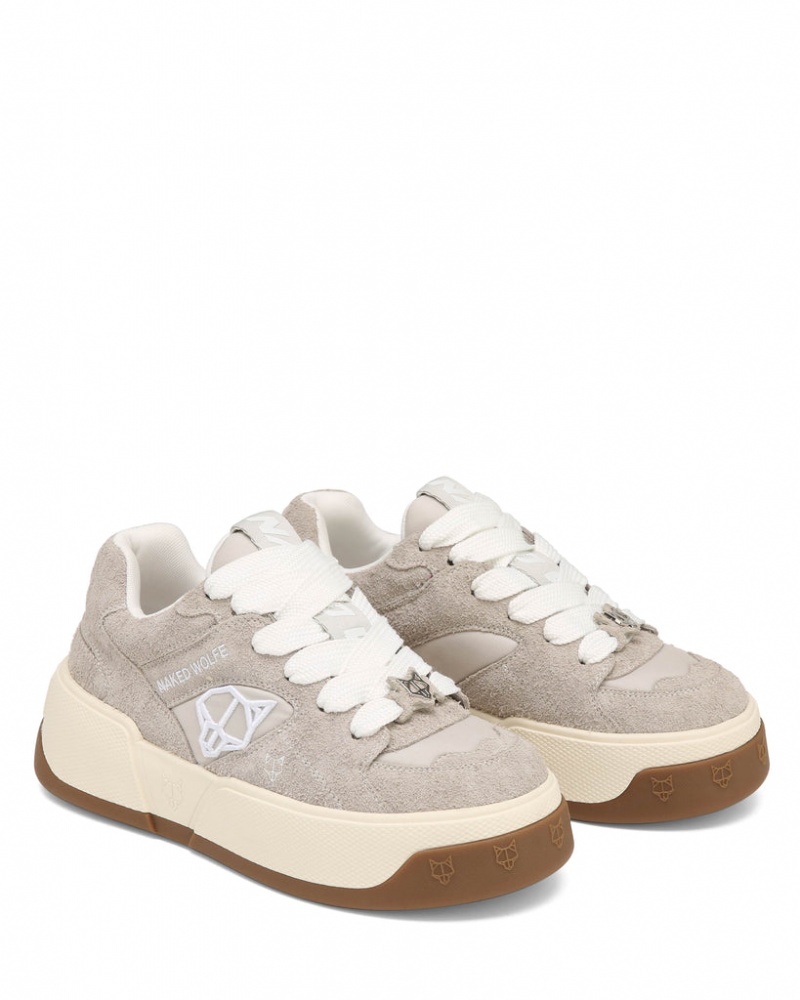 Naked Wolfe Crash Women's Sneakers Light Grey UK | Y6S-1602