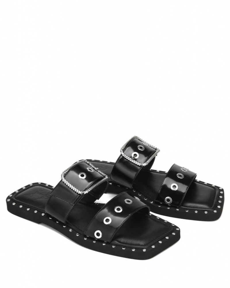 Naked Wolfe Daisy Box Women's Sandals Black UK | X0B-7137