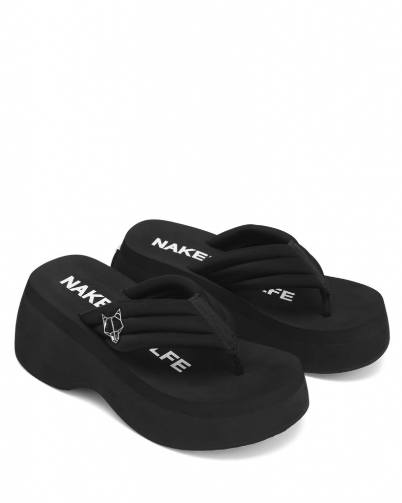 Naked Wolfe Damsel Lycra Women's Sandals Black UK | D9Z-1142