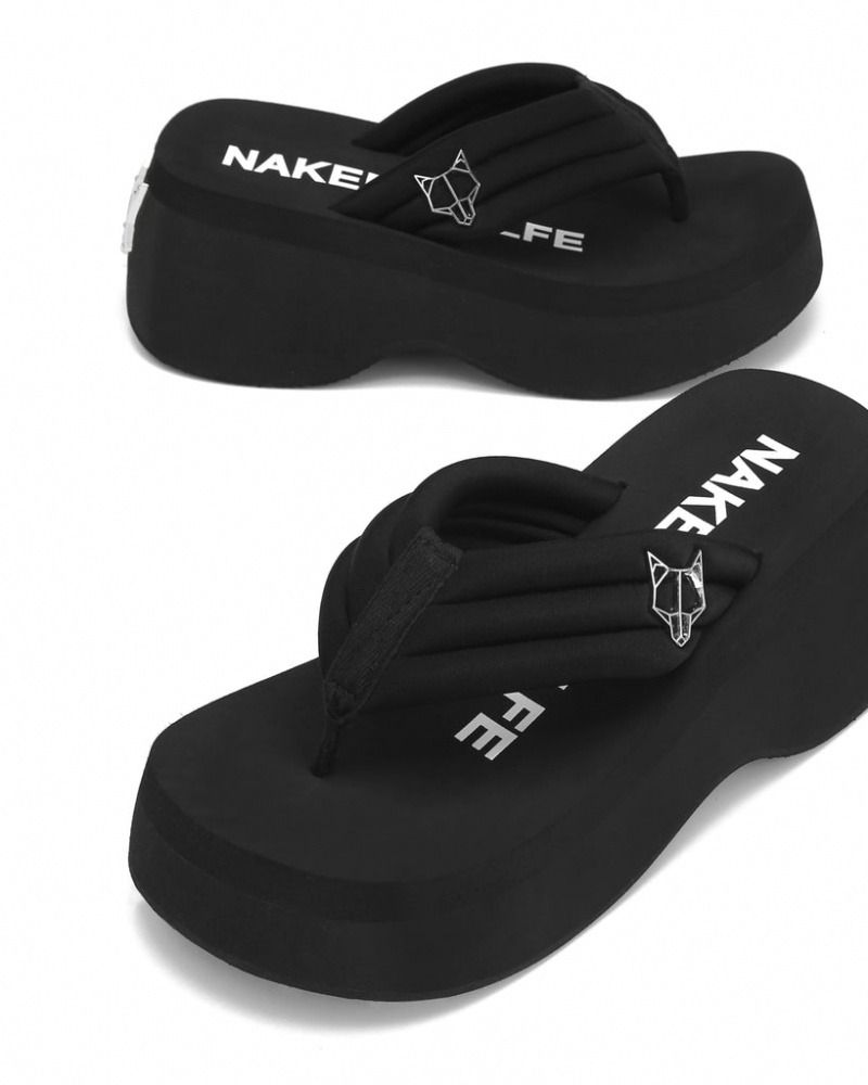 Naked Wolfe Damsel Lycra Women's Sandals Black UK | D9Z-1142